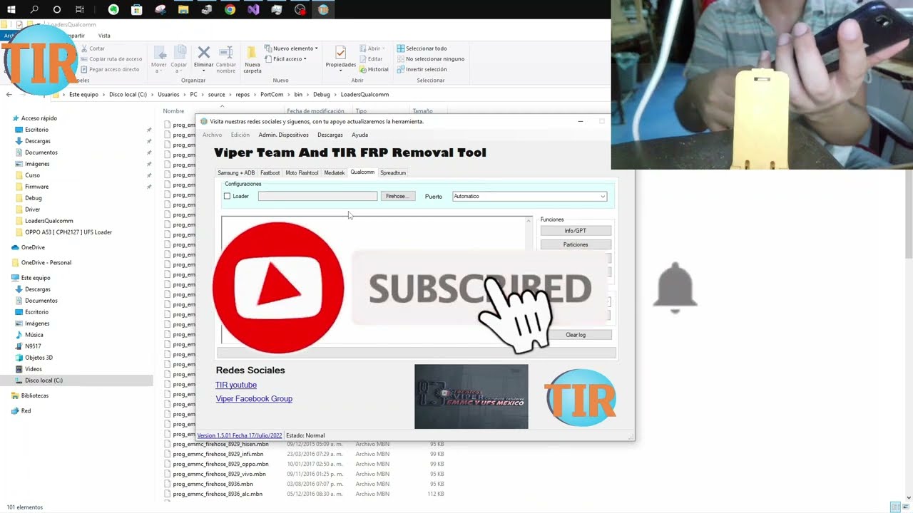 Adios Frp Con esta herramienta Para Telefonos Qualcomm Universal Vyper And TIR Frp Removal Tool