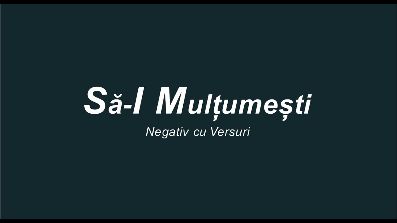 Să-I mulțumești - negativ cu versuri - Fratii Turcin