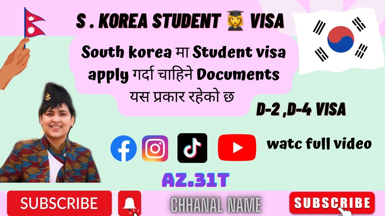 What kind of document should  we prepare to apply student visa in south korea ? /az vlog