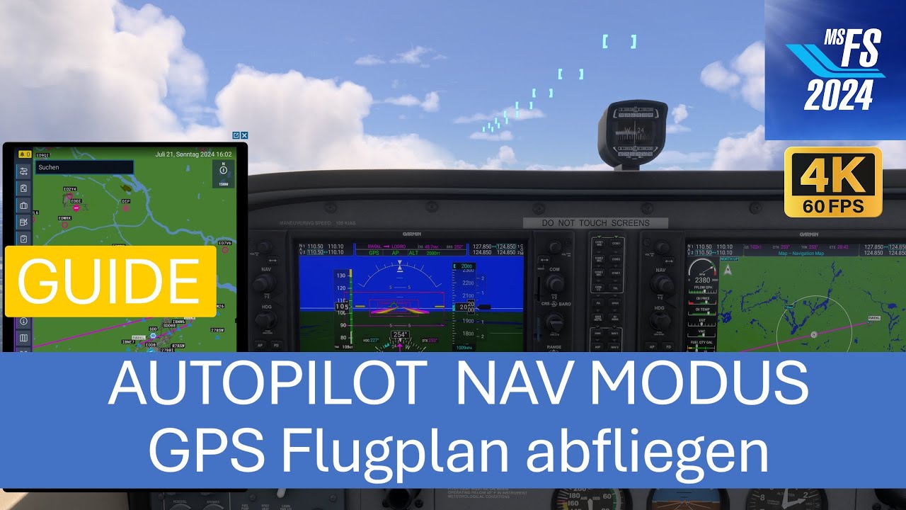Autopilot NAV Modus - GPS Flugplan abfliegen | MSFS 2024