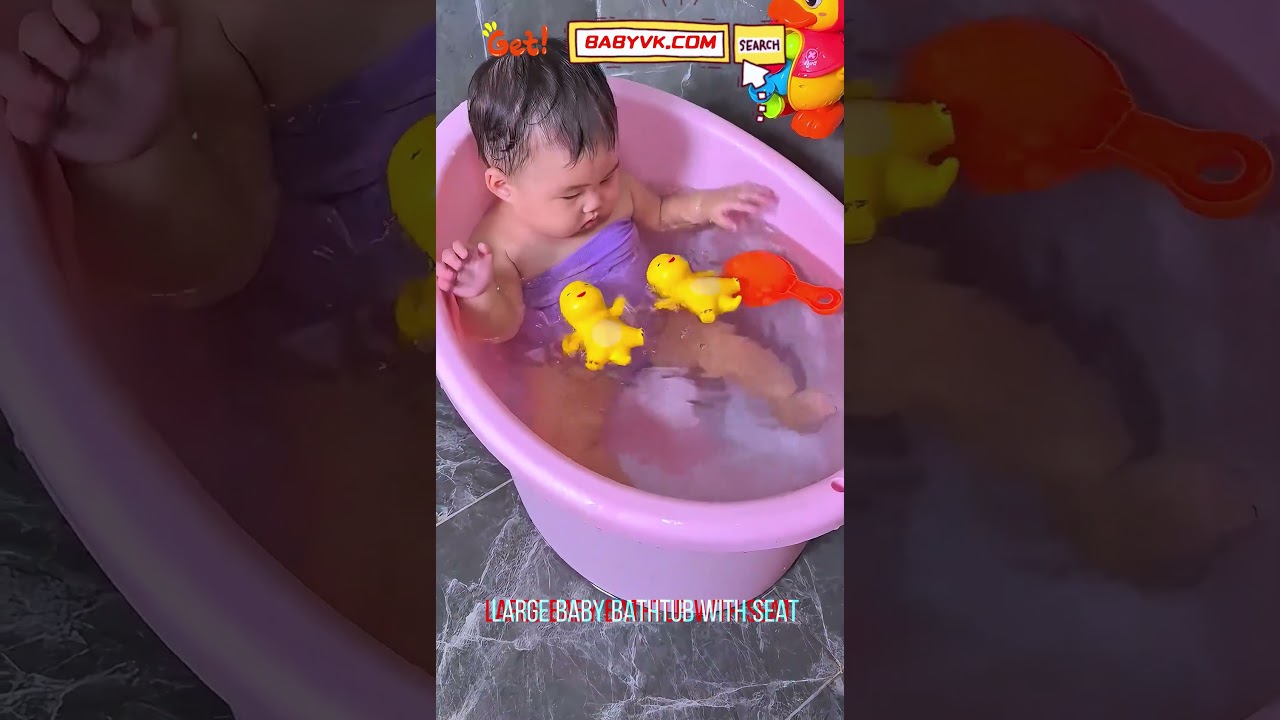 Large Baby Bathtub with Seat: Keep Your Baby Warm & Happy This Fall #BabyBath