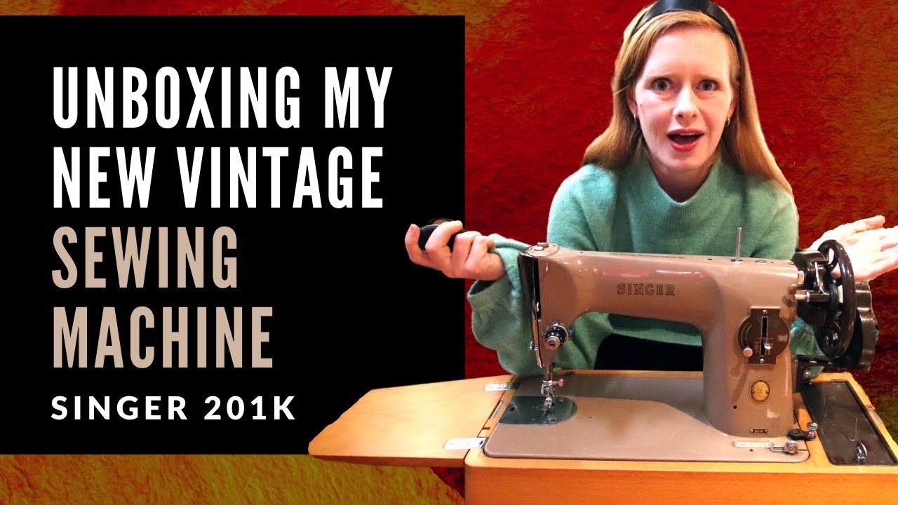 Распаковываю новую винтажную швейную машинку Singer 201K — Sew 1950 — Экономные швейные машины