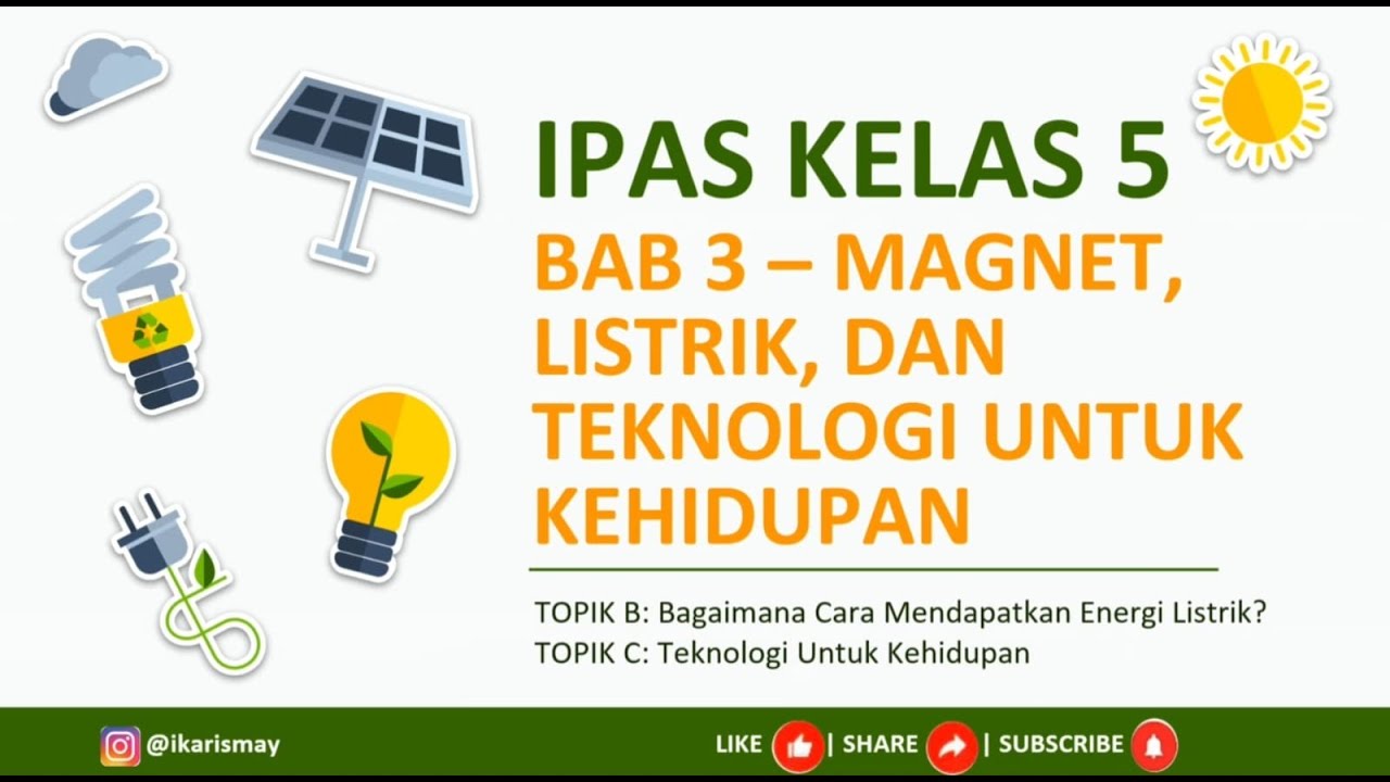 IPAS Kelas 5 SD-Bab 3 Magnet, Listrik, dan Teknologi Untuk Kehidupan |Topikk B, C| Kurikulum Merdeka