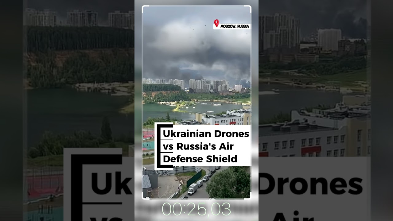 Moscow Under Attack: Drone Swarm Breaks Through #shorts #war #military