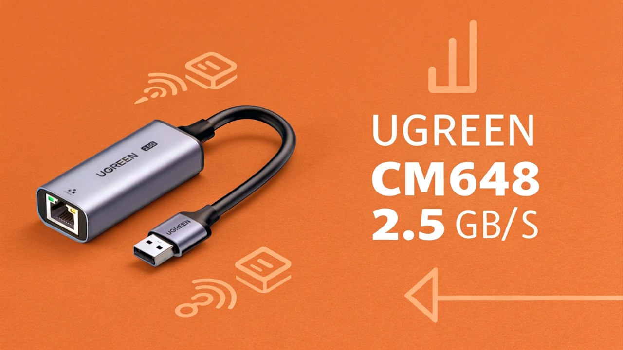 Ugreen CM648 Быстрый Ethernet через USB 2.5 Гбит/с для локальной сети и NAS