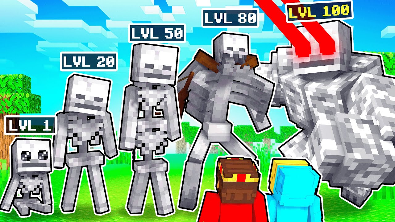 LVL 1 vs. LVL 100 SKELETT VERWANDELN um meinen FREUND zu PRANKEN! - Minecraft
