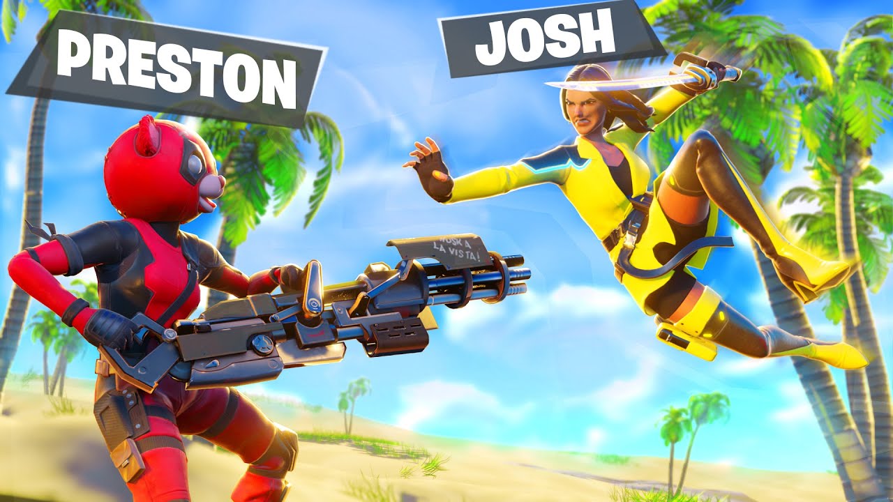EXTREME 1v1 vs My Little Brother! (100k VBucks Challenge)