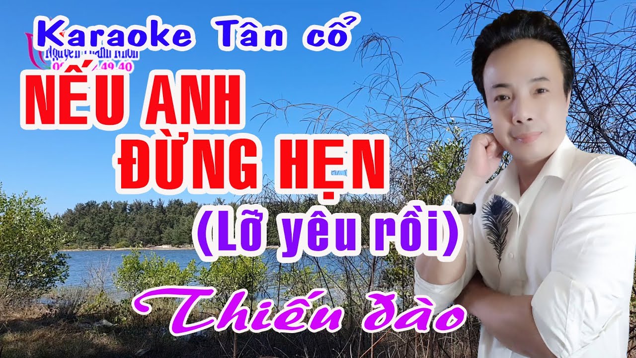 Karaoke tân cổ NẾU ANH ĐỪNG HẸN (Lỡ yêu rồi) - THIẾU ĐÀO [Hát cùng Ns Ngọc Trắng]