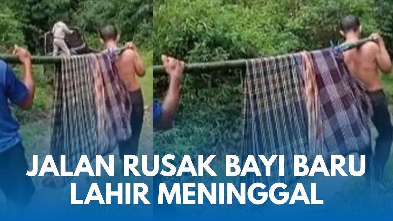 JALAN RUSAK DI SUKABUMI! Ibu Baru Lahiran Ditandu, Anaknya Tak Selamat Telat ke Rumah Sakit