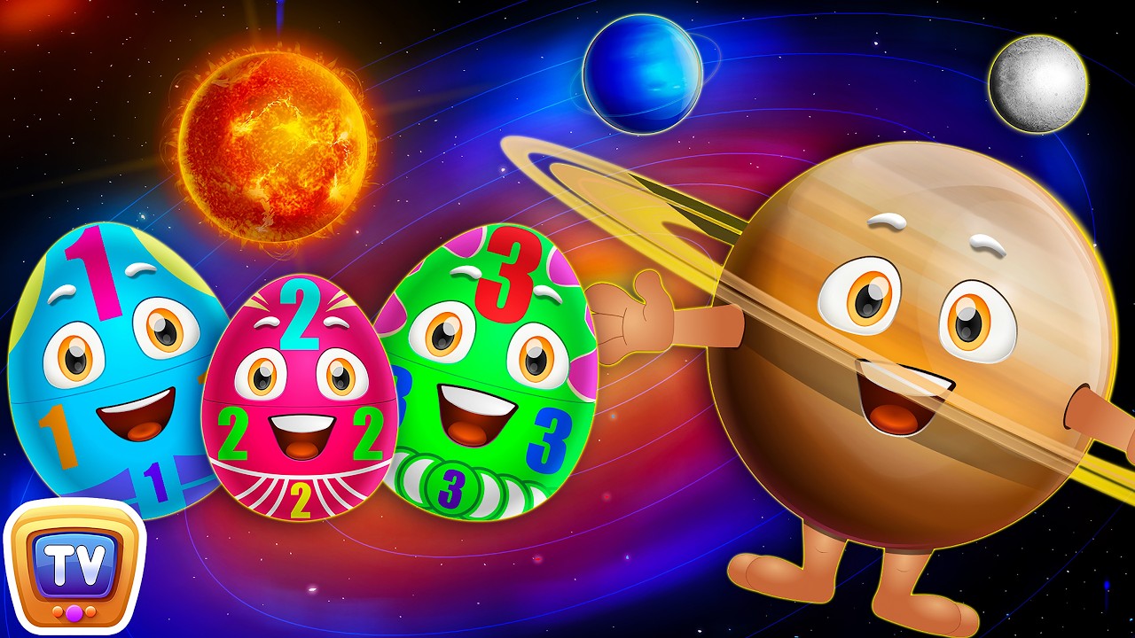 Surprise Eggs Learning Space - Planets Of The Solar System – Sun, Moon, Earth & Stars - ChuChu TV