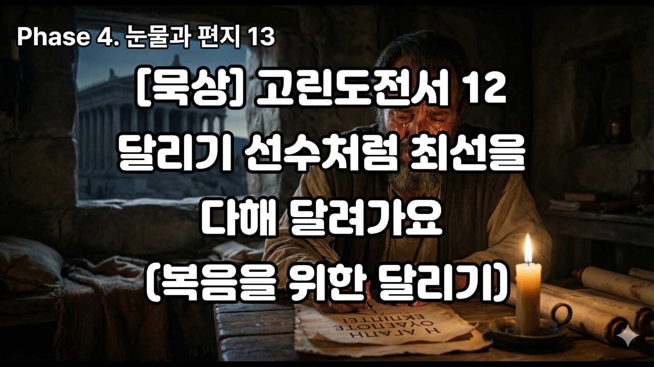 [묵상] 고린도전서 12: 달리기 선수처럼 최선을 다해 달려가요 (복음을 위한 달리기)