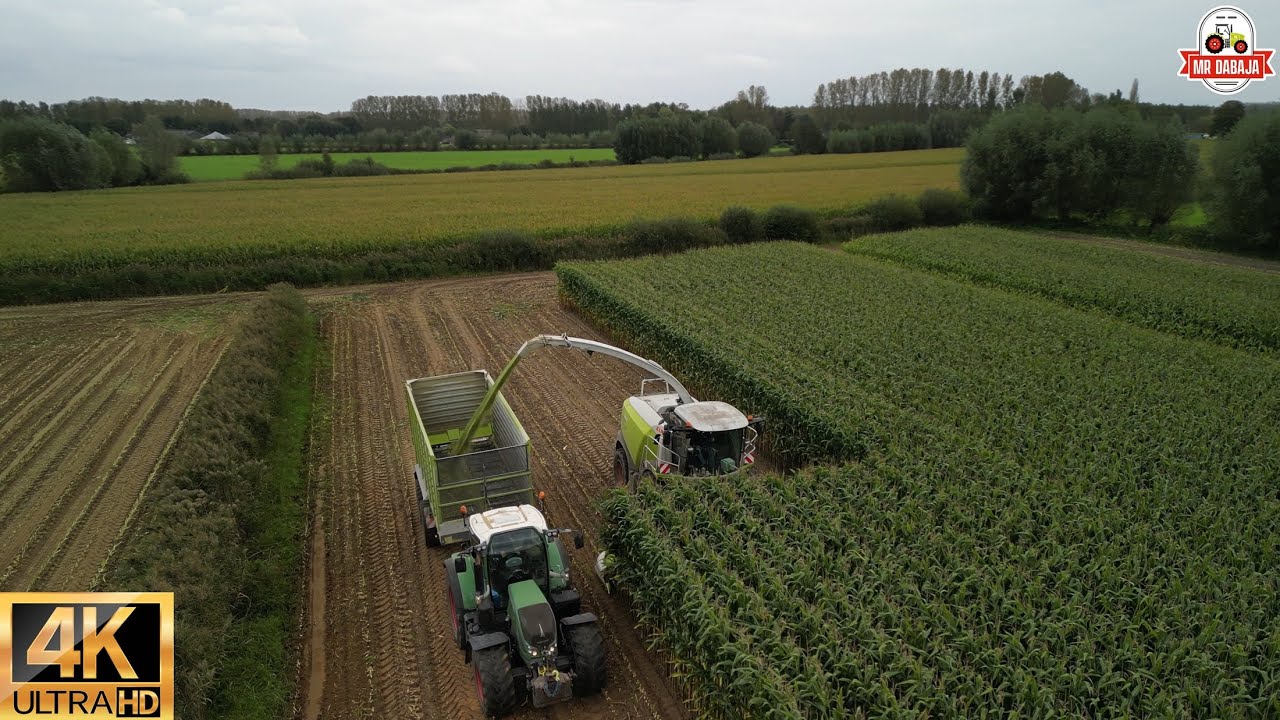 part 3  Cornharvest 2023 Jennissen Claas jaguar 950 + 750 orbis + 4 fendt + kaweco +dronefootage