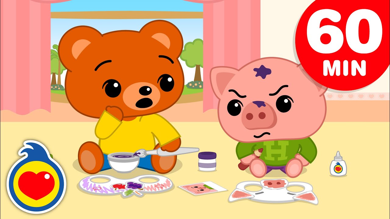 🐥 Plim Plim ♫ CARTOONS for Kids ♫ Full Episodes ♫ Funny Masks (60+ Min)