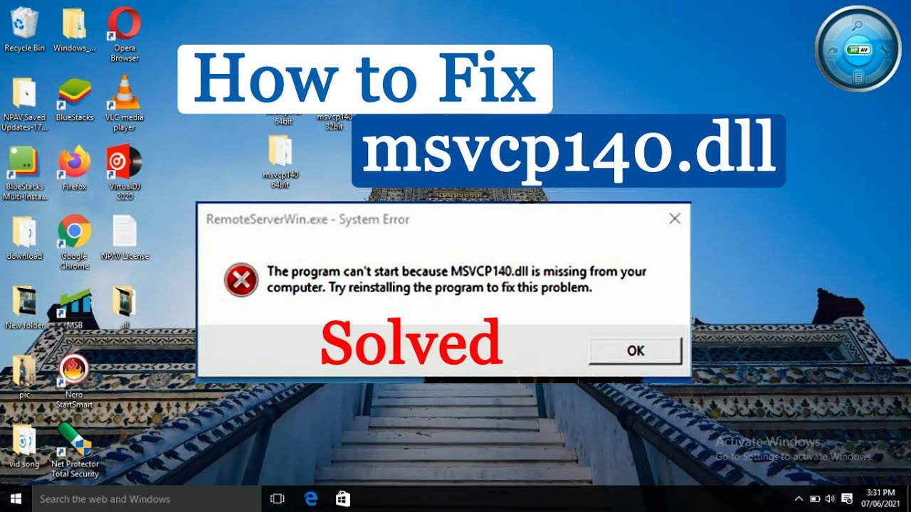 how to fix msvcp140.dll missing error fix windows 10 in hindi by Teach Hindi OMG