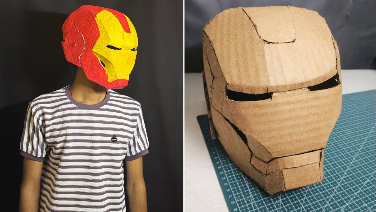 Iron Man Helmet Cardboard se 😳 | DIY