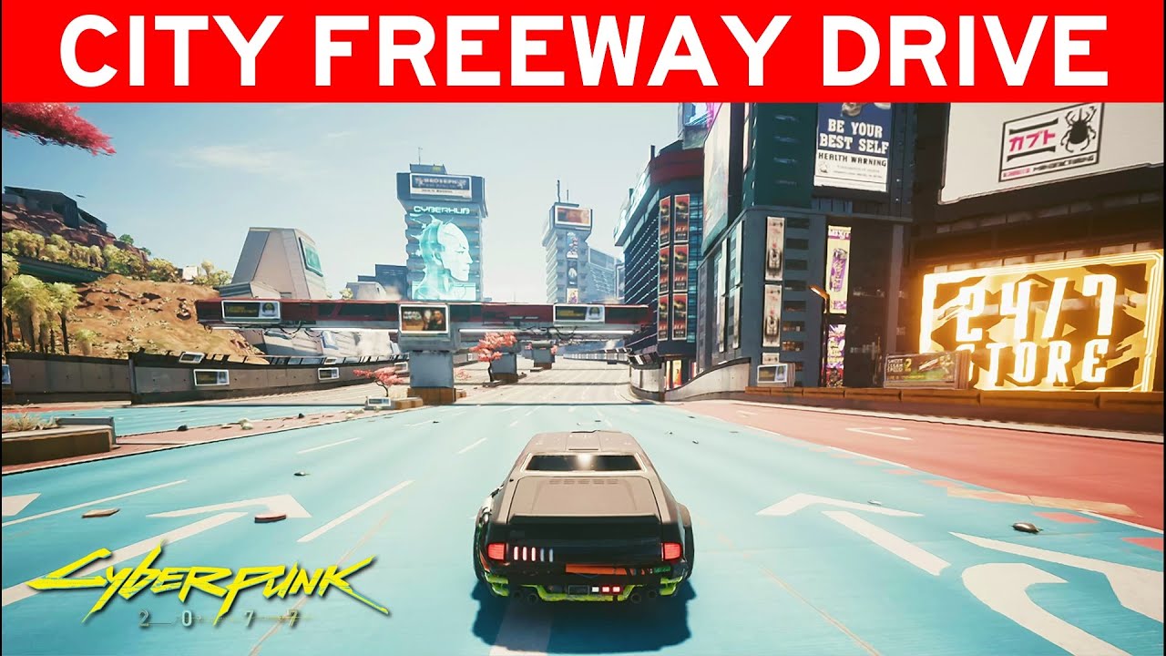 [Driving] City freeway joyride (Route B) | Cyberpunk 2077