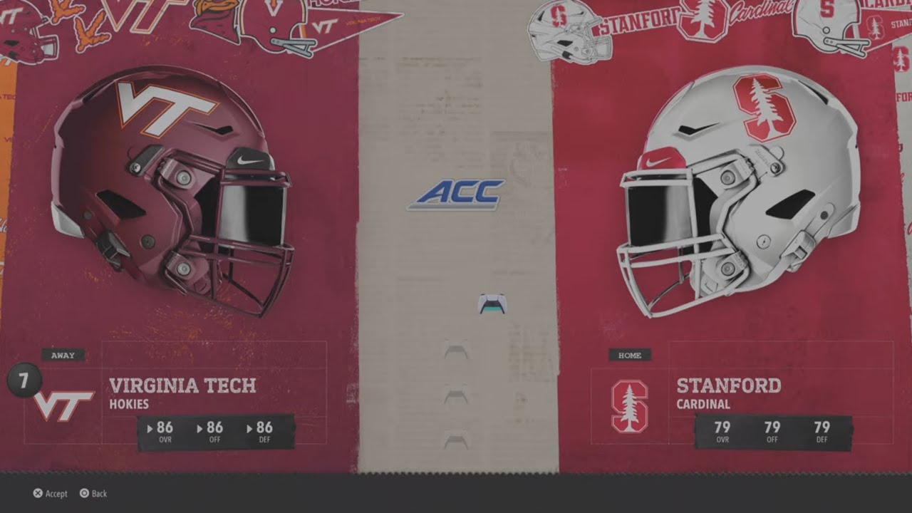 #7 Virginia Tech vs Stanford WK12 2030 AI vs AI