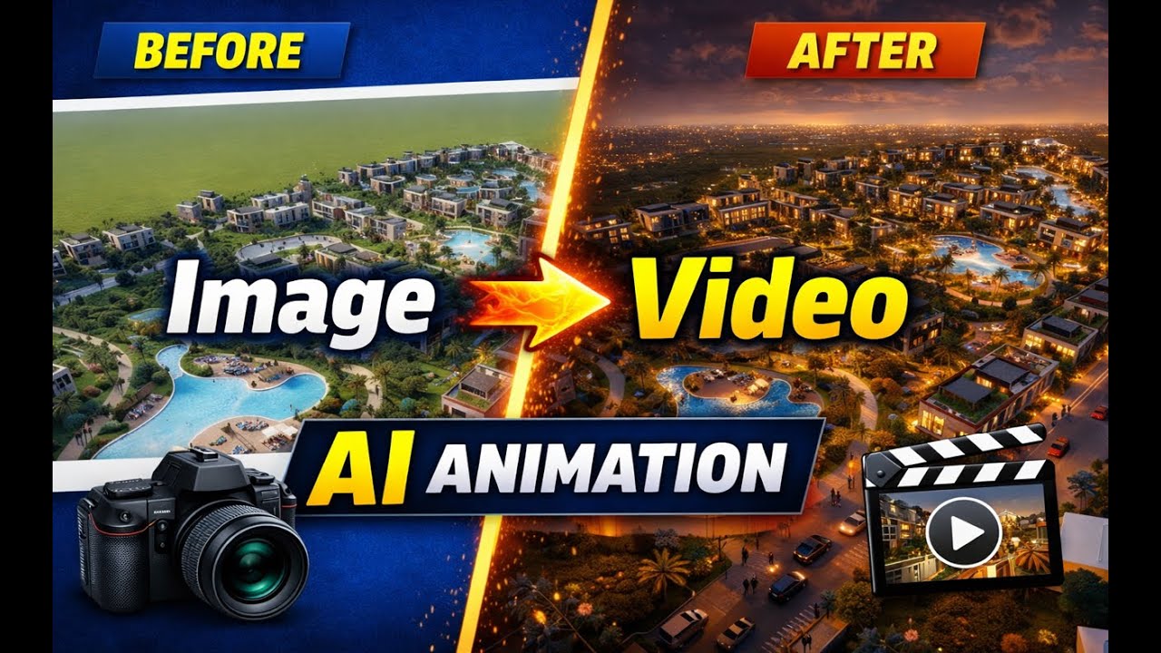 From Image to Realistic Compound Video using AI  Urban Visualization