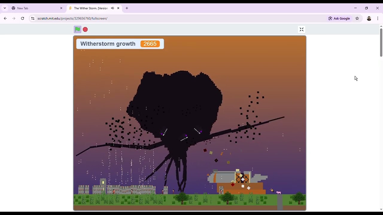 The Wither Storm in computer
