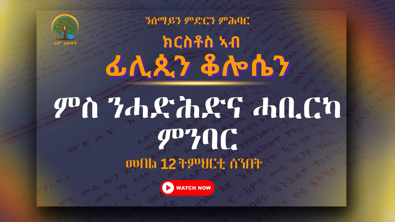 መበል 11 ትምህርቲ ሰንበት - 1ይ ርባዕ 20256