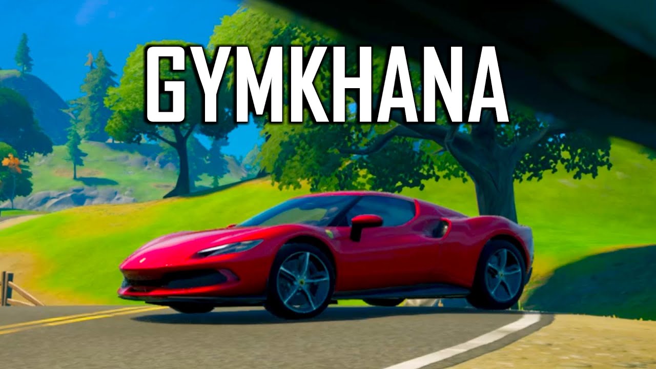 GYMKHANA Fortnite Edition - Ferrari 296 GTB DRIFTING THE FORTNITE ISLAND