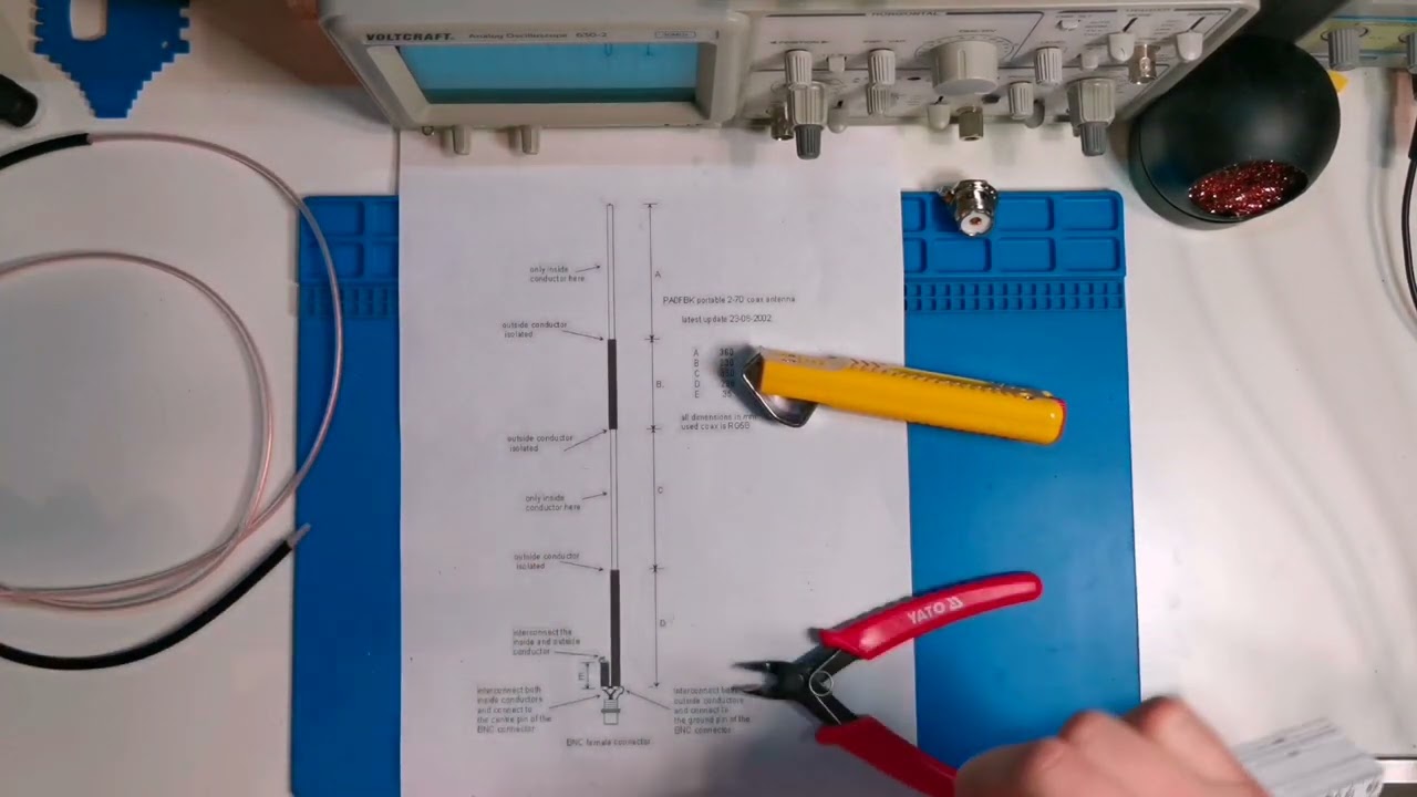 Najprostsza antena 2m/70cm PMR - PA0FBK. Budowa i krótki test.