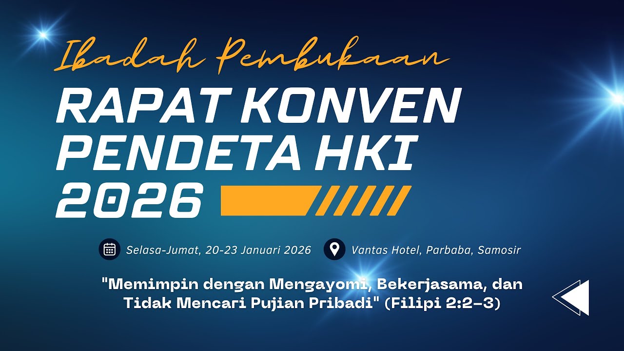 LIVE 🔴 Ibadah Pembukaan Rapat Konven Pendeta HKI 2026