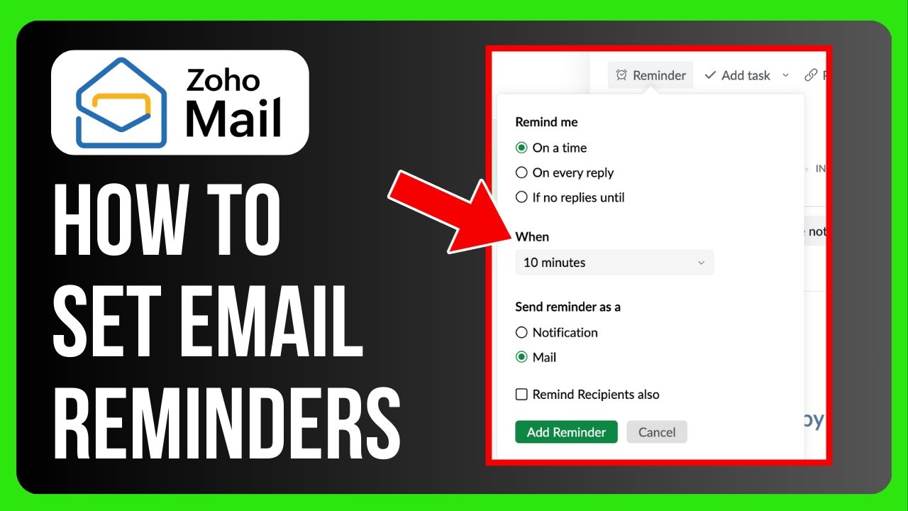 How to Set Email Reminders in Zoho Mail