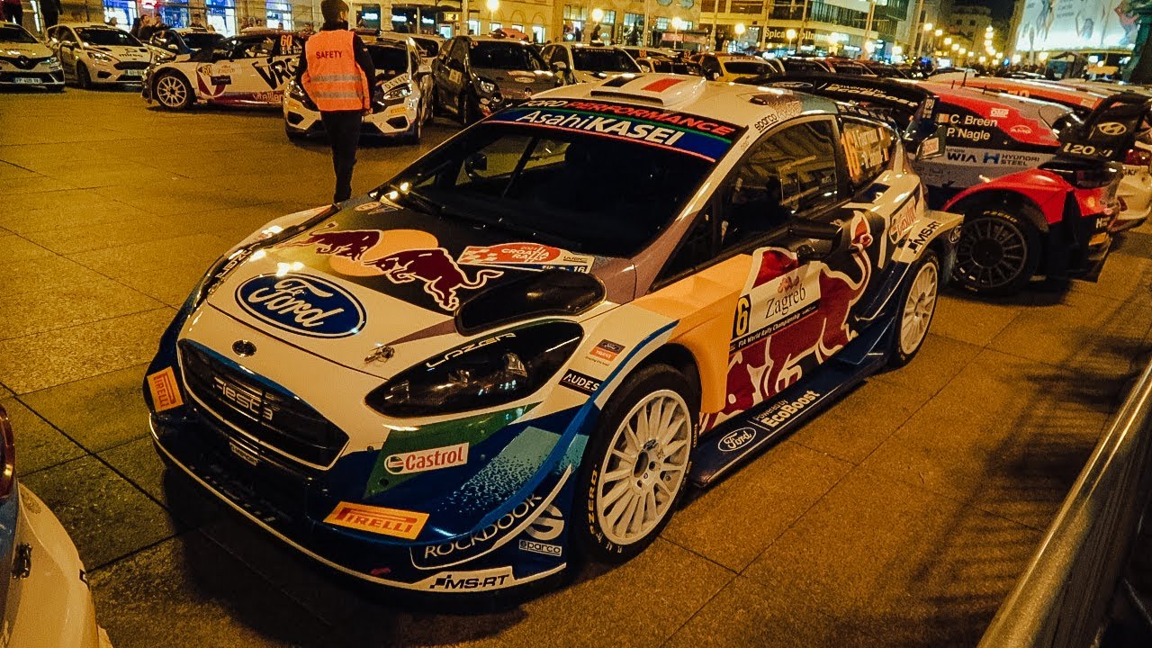 WRC Cars in the Center of Zagreb, Croatia!