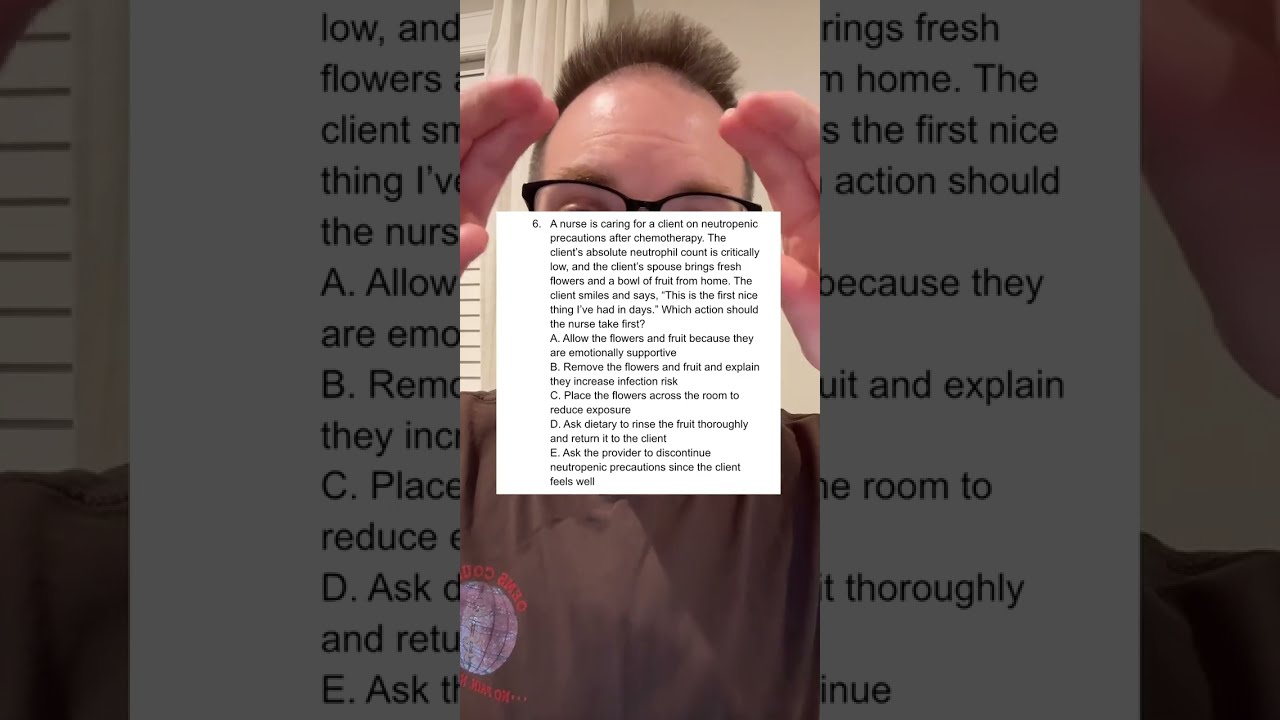 1/22 NCLEX Review Medsurg and Infection Control