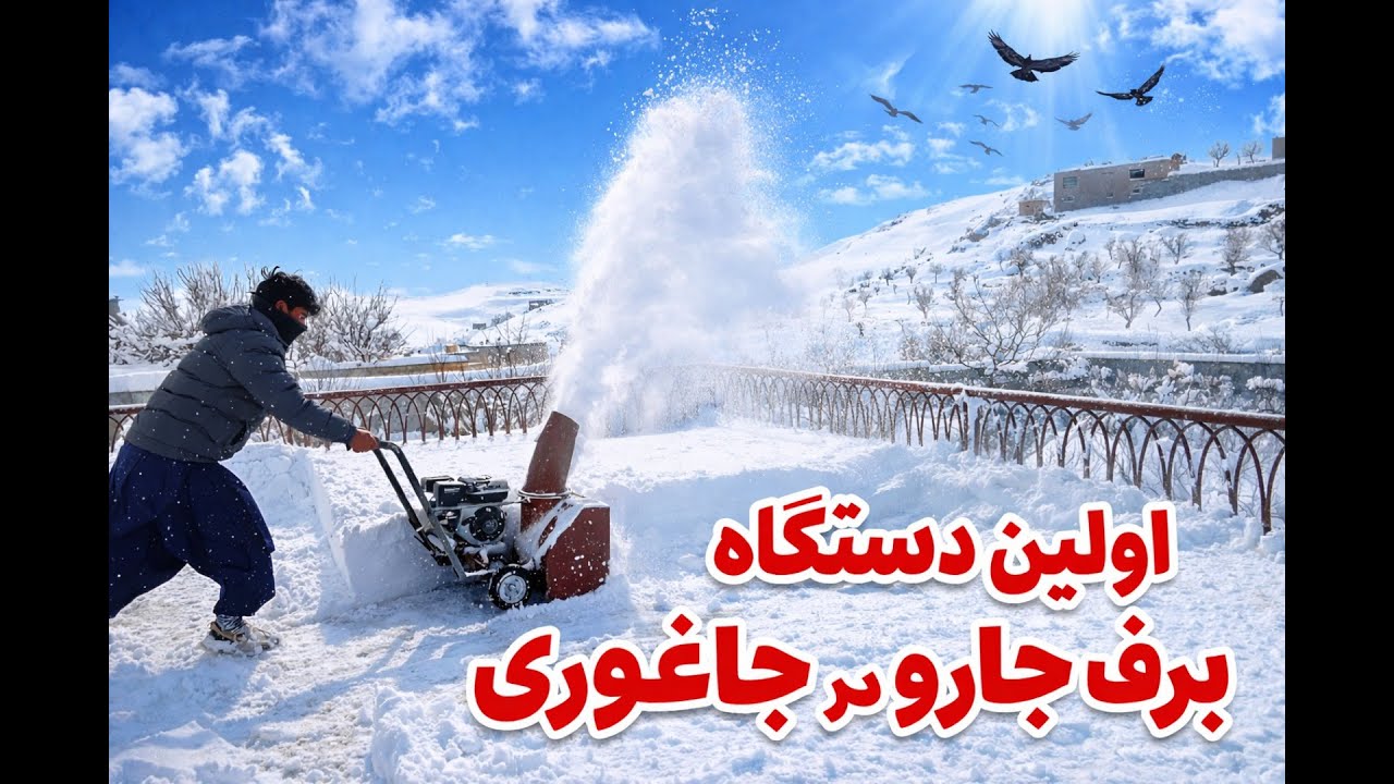 اولین دستگاه برف‌جارو در جاغوری❄️🚜 The First Snow Sweeper in Jaghori