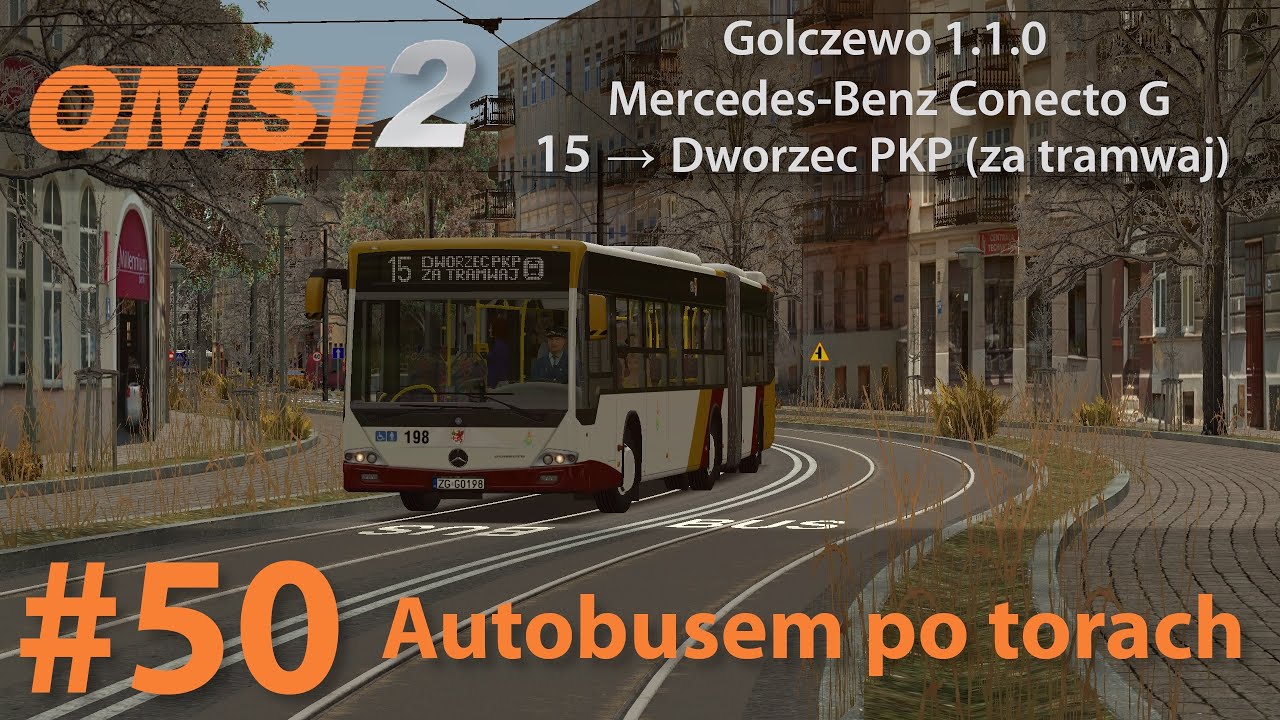 OMSI 2 #50: Autobusem po torach | Golczewo 1.1.0 - linia 15 | Mercedes-Benz Conecto G [198]