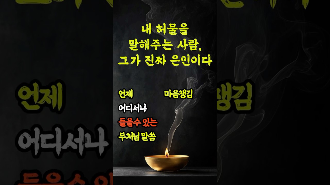 마음챙김 ㅣ 내 허물을 말해주는 사람, 그가 진짜 은인이다 ㅣ 현자는 나의 허물을 비춰주는 거울이다 ㅣ 부처님 말씀 ㅣ