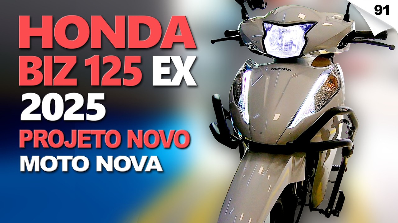 Minha Nova BIZ 125 EX 2025 com TODOS os acessórios da Honda!