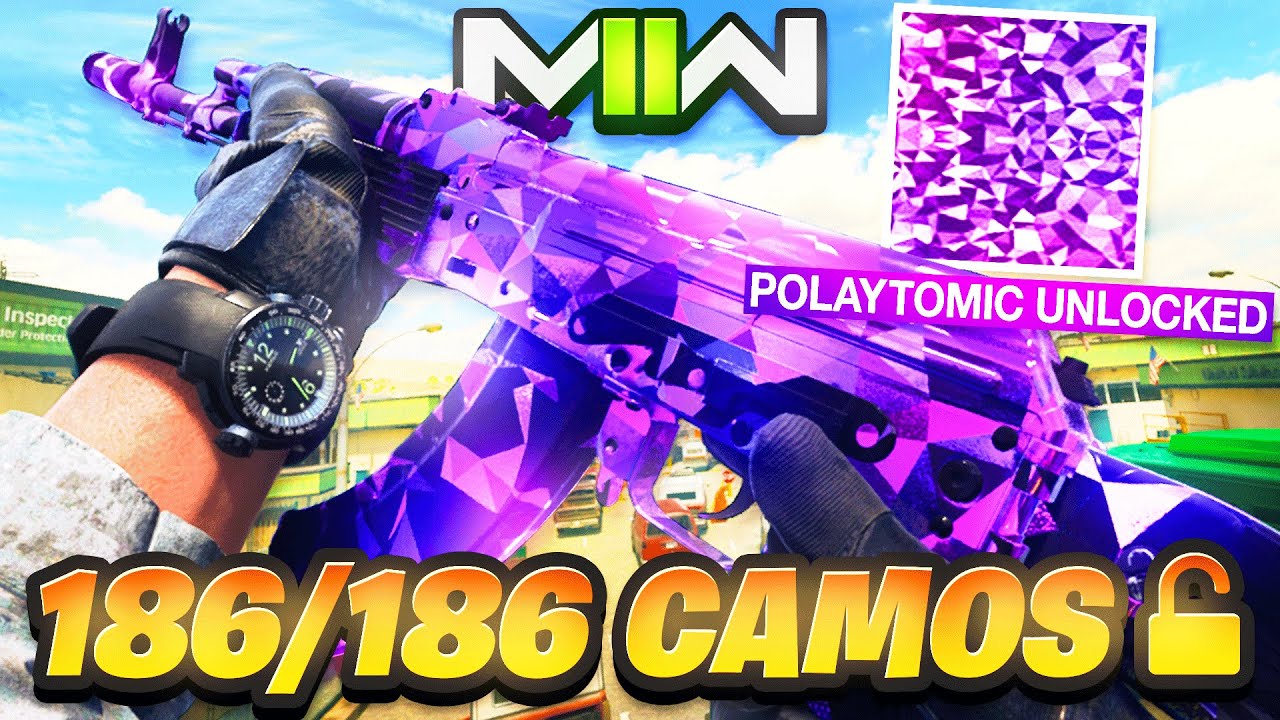 UNLOCKING POLYATOMIC CAMO IN MODERN WARFARE 2! 186+ CAMOS UNLOCKED! (MW2 Polyatomic Camo Gameplay)