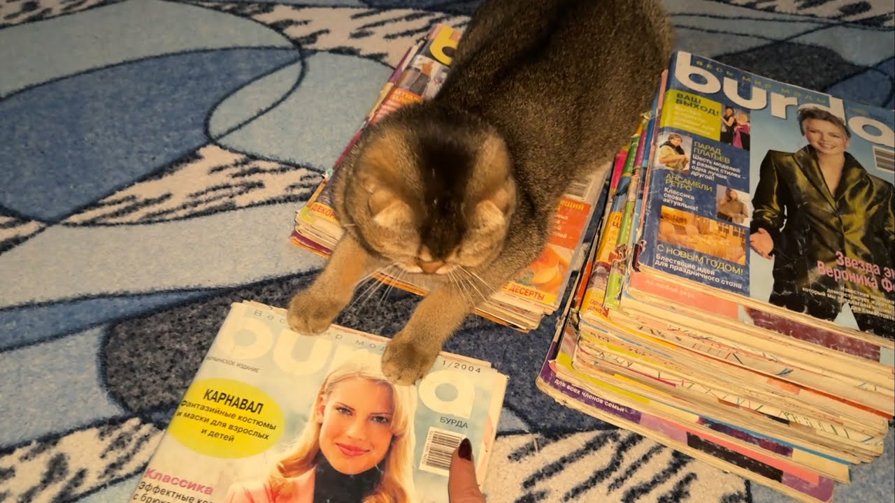 💡В темні години без світла🔦 надихаюсь старими журналами Burda style📖Огляд журналу Burda 1/2004❤️