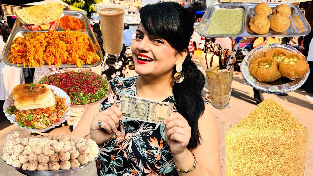 Rs 500 Street Food Challenge | Food Challenge Mumbai