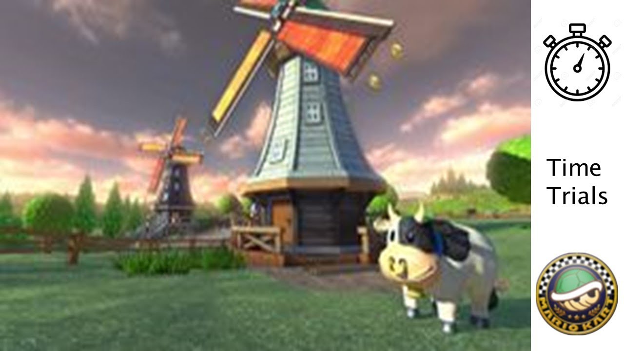 Mario Kart 8 Deluxe - Time Trials - Moo Moo Meadows (Wii)