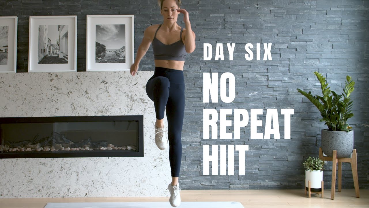 Day 6 Home Workout Challenge // Killer NO REPEAT HIIT Workout (No Equipment)
