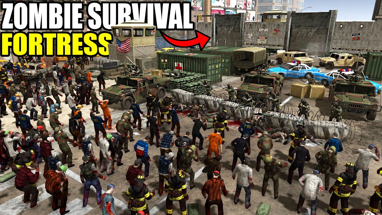 I built a MEGA-FORTRESS in NEW Zombie Survival Base Building Simulator!