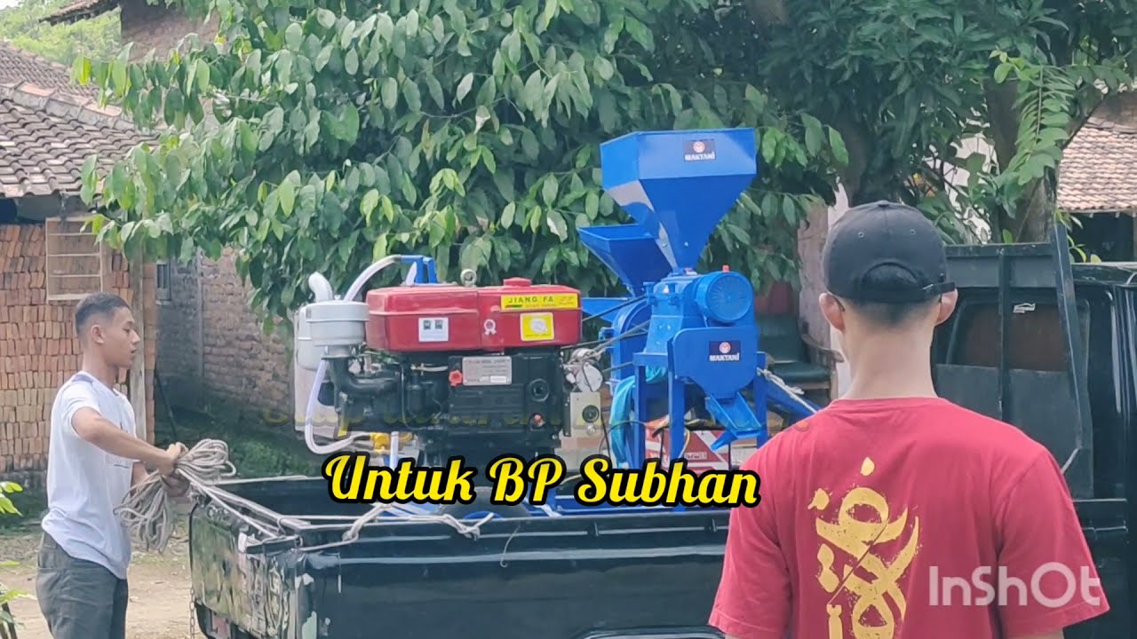 mesin giling padi terbaru MT212 doubel stater// dikirim ke Demak