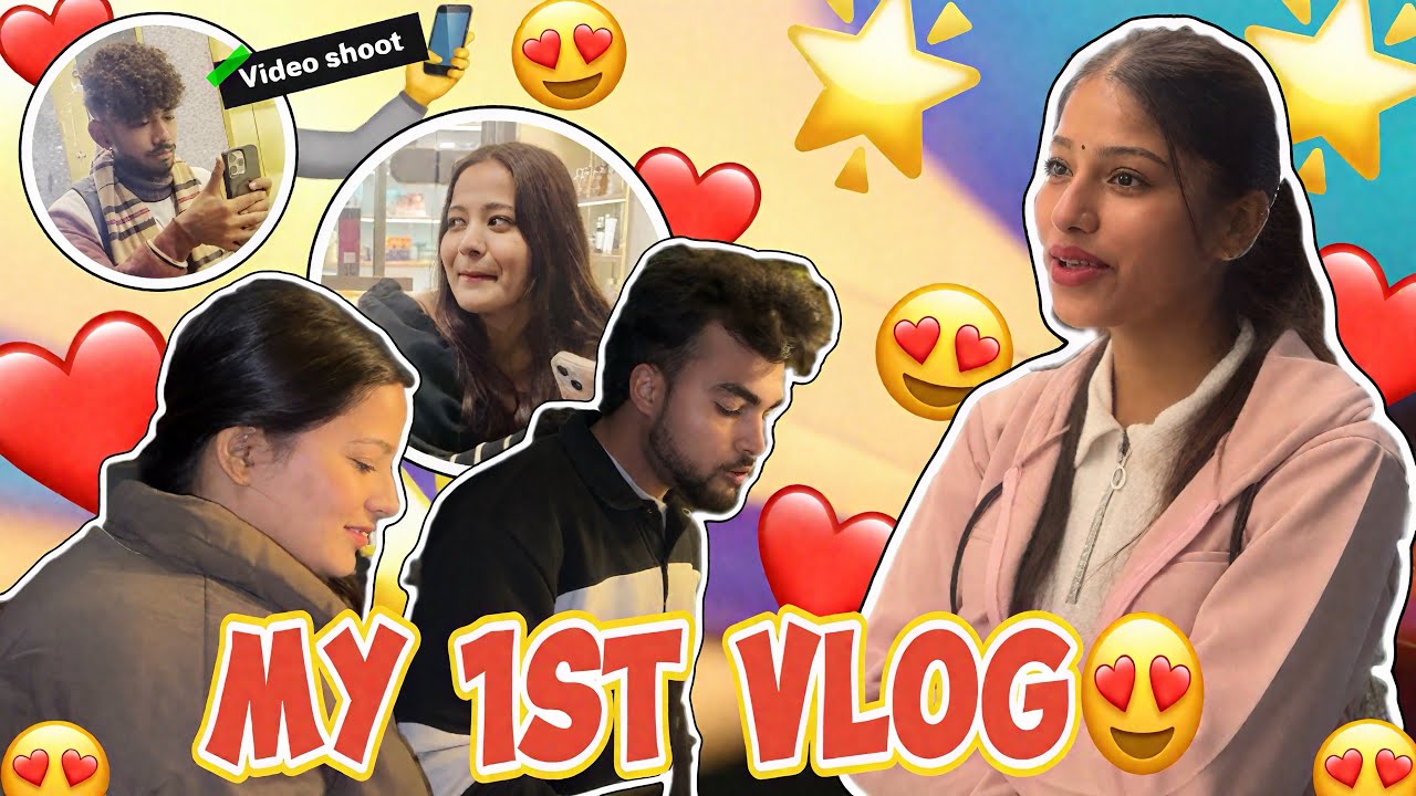 My 1st vlog😍!!shoot pe Kari masti 🤣divya09