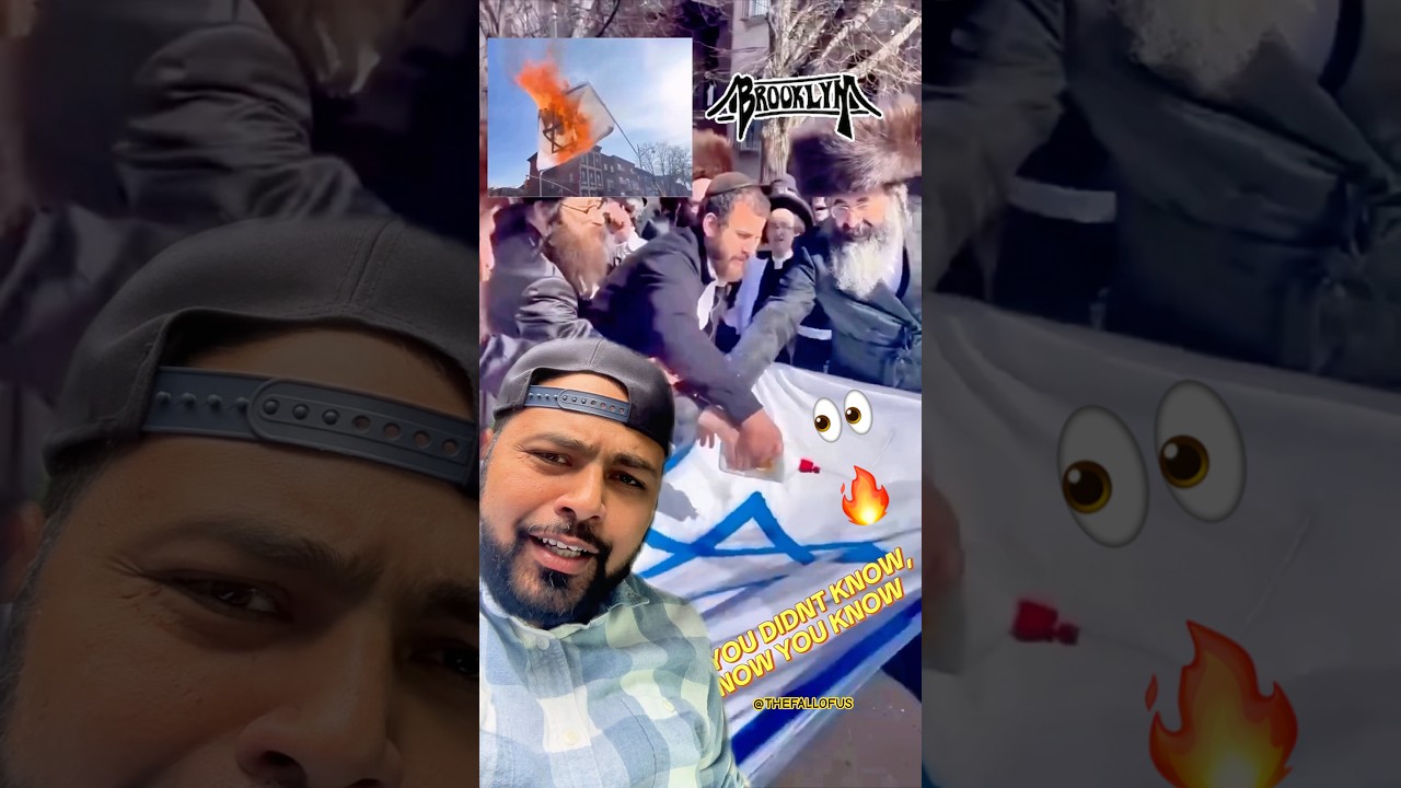 Burning the Israeli flag? 😱 Who in Brooklyn would dare? Wait&hellip;🧃⁉️ #middleeastconflict