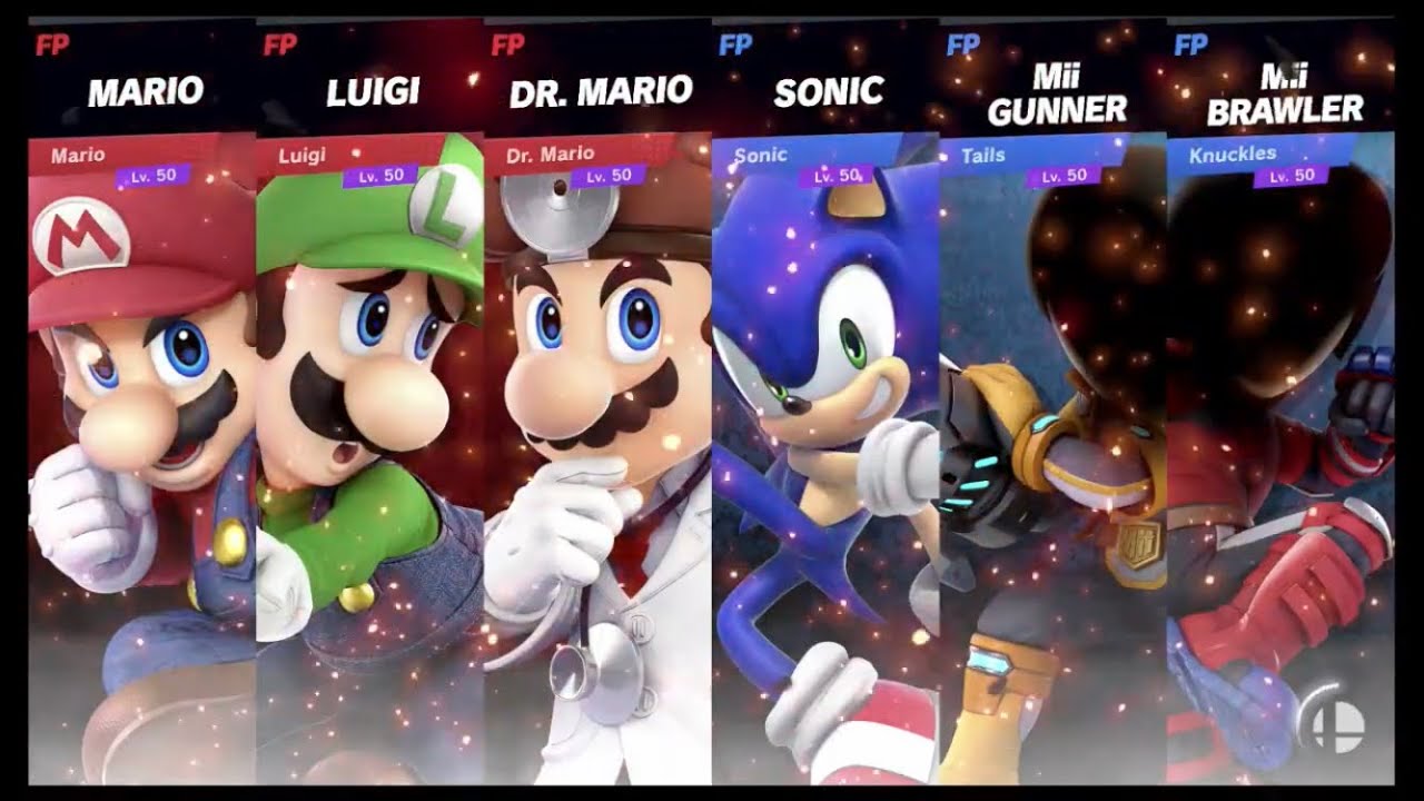 Super Smash Bros Ultimate Amiibo Fights  – Request #18535 Mario Bros vs Sonic Team
