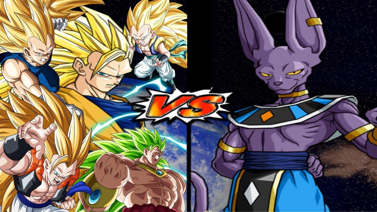 DBZ BT4 Team SSJ3 VS God of Destruction Beerus (5 VS 1)