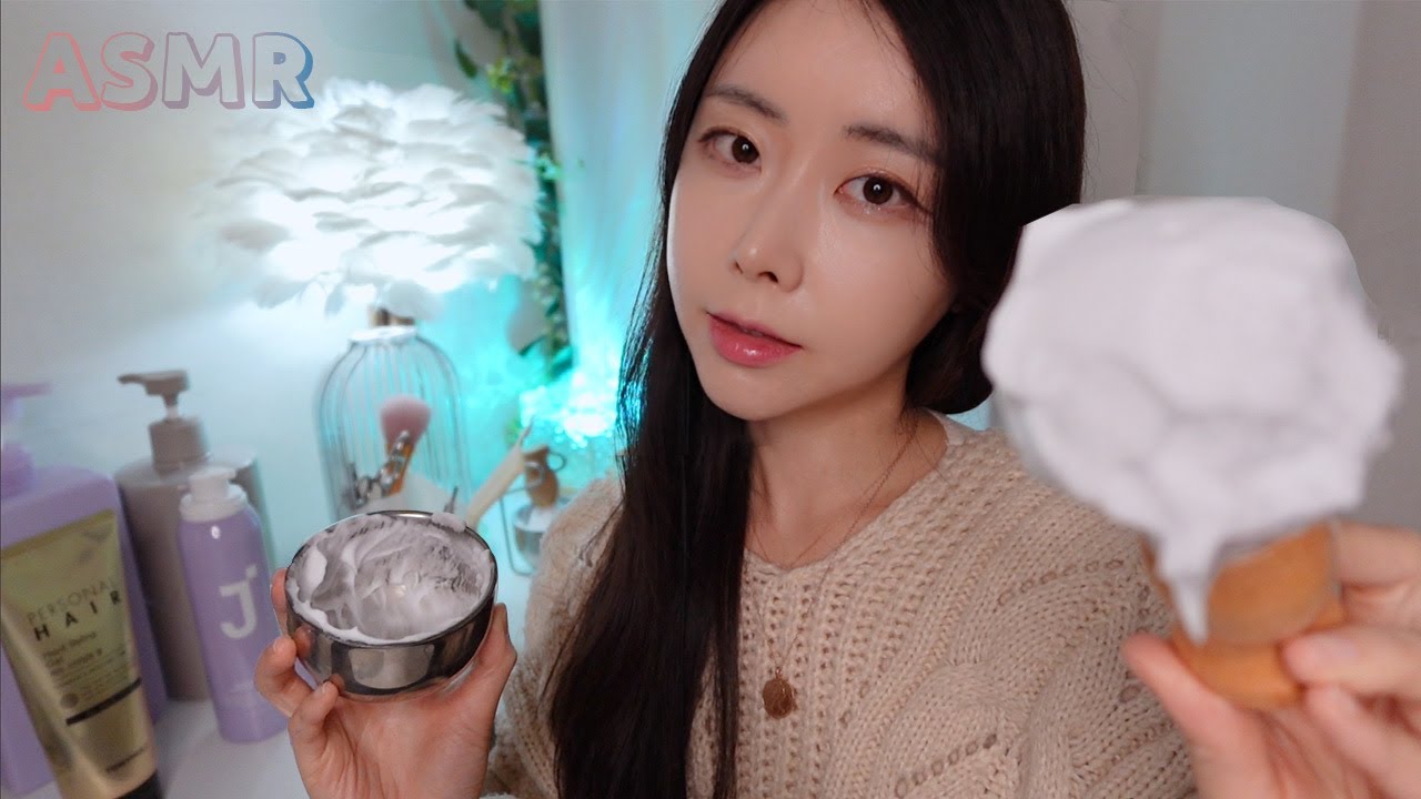 ASMR | Barber shop Roleplay for your sleep | 잠이오는 바버샵에서 면도 받고 가세요 | 바버샵 롤플레이, 커트, 면도, 후시녹음