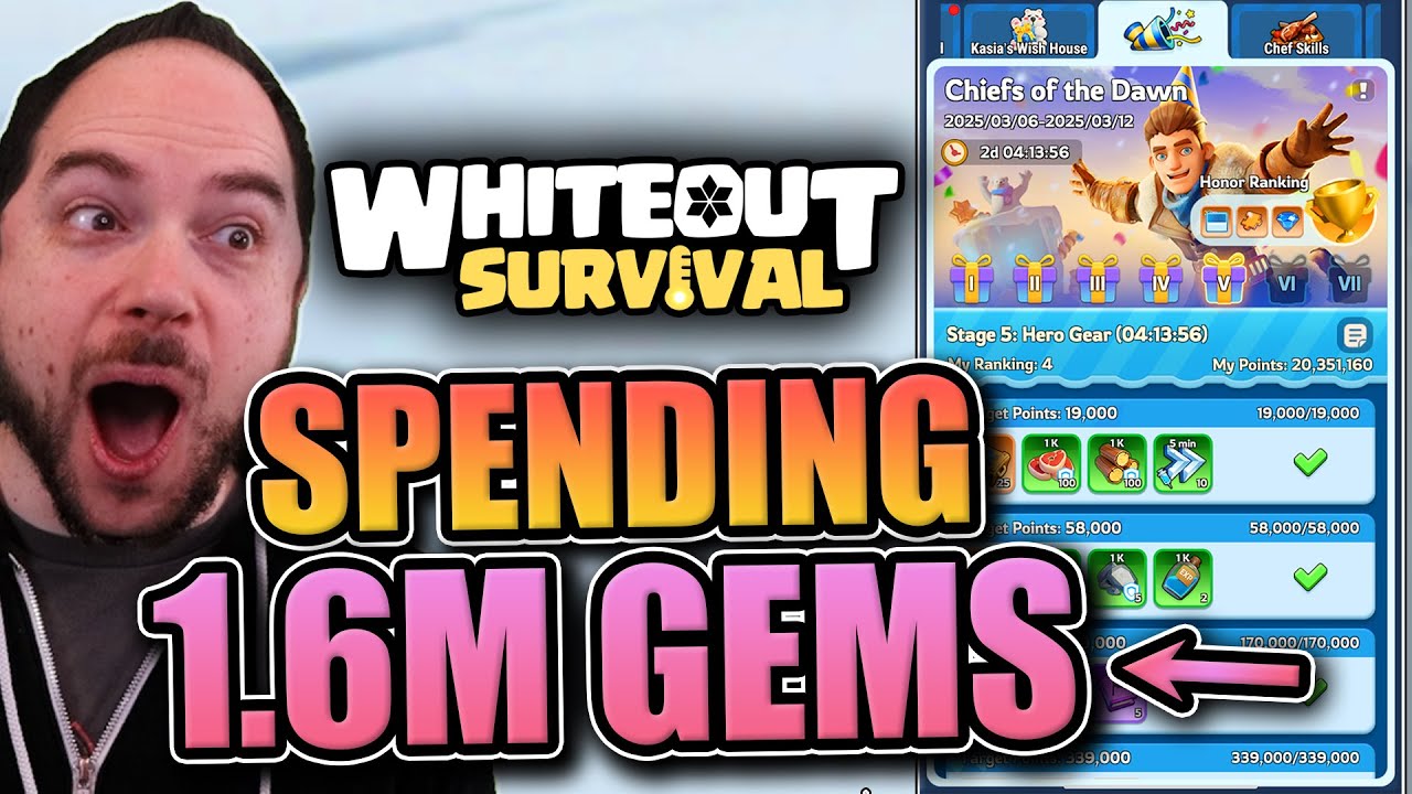 Spending 1.6M Gems [VIP 12 or Wild Marks?] Whiteout Survival