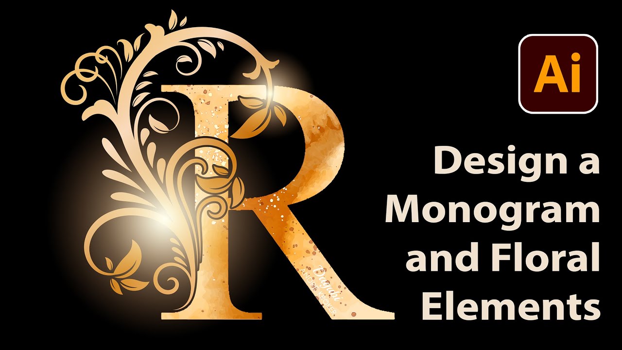 How to Design a Golden R Monogram Vector Logo in Adobe Illustrator