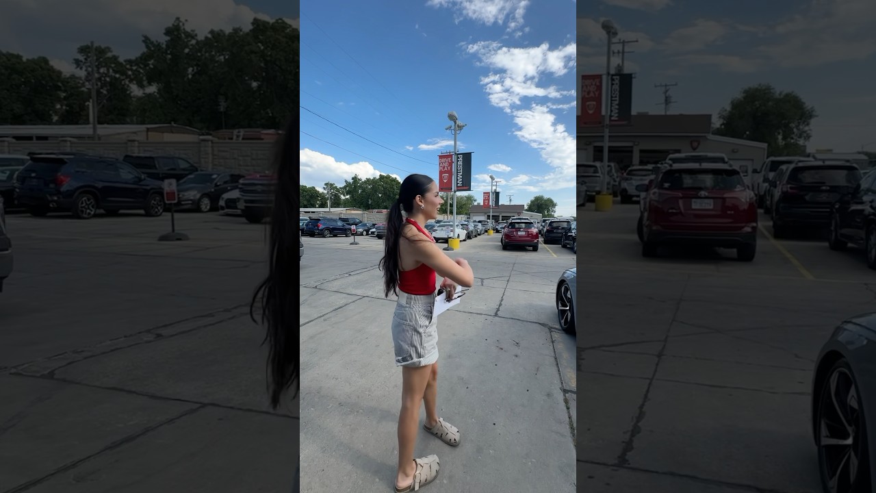 Buying a NEW CAR for the FIRST TIME 🤭🎀 #shorts #vlog