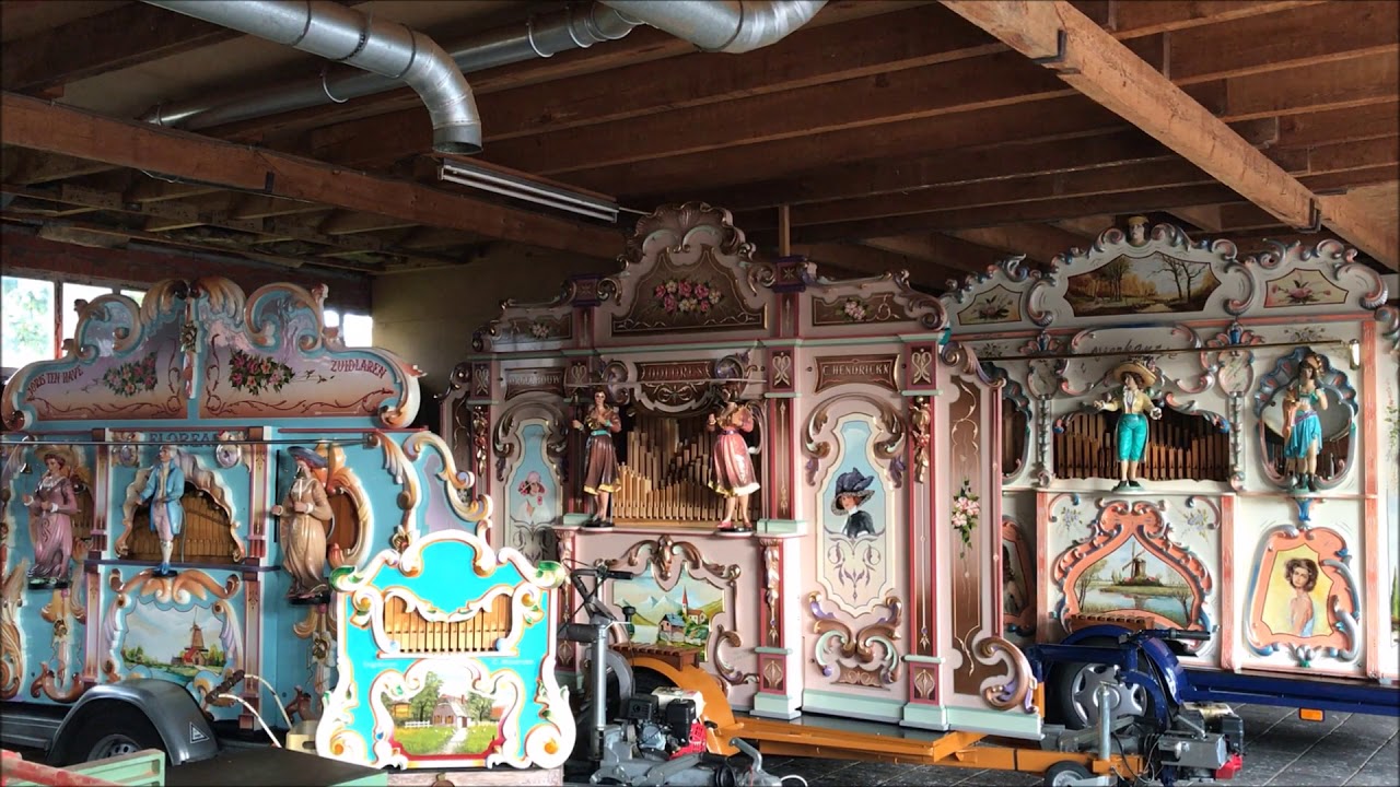 Groeten uit Zuidlaren! Kleine draaiorgel, draaiorgel 